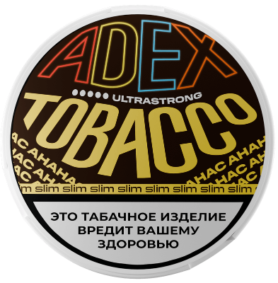 Жевательный табак ADEX SLIM 9гр. ПАЙНЭПЛ STRONG