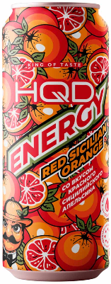 Энергетик "HQD", 0,45л, Ж/Б Red Sicilian Orange