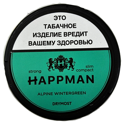 Жевательный табак HAPPMAN DryMost Alpine Wintergreen STRONG М