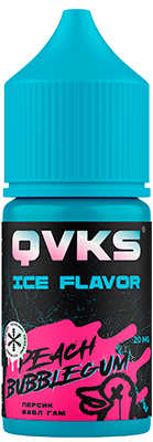 Ароматизатор для 30мл QVKS ICE KONSTRUKT Персик Бабл Гам