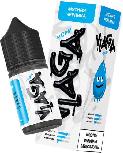 Мятная черника 20мг VLAGA SALT 30мл Жидкость