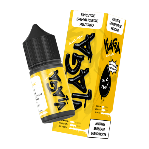 Кислое Банановое яблоко 20мг VLAGA КИСЛЯК SALT 30мл Жидкость