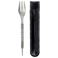 Шило-вилка в чехле(серебро)